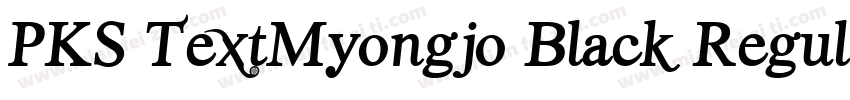 PKS TextMyongjo Black Regular字体转换